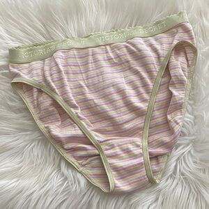 Victoria's Secret Vintage striped brief- Pink and Light Green